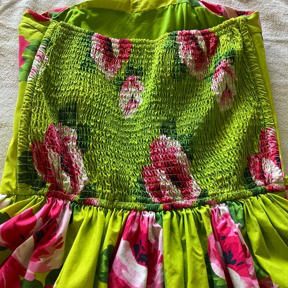 Gilly Hicks Lime Green and Pink Floral Juniors Size Large - Picture 4 of 6